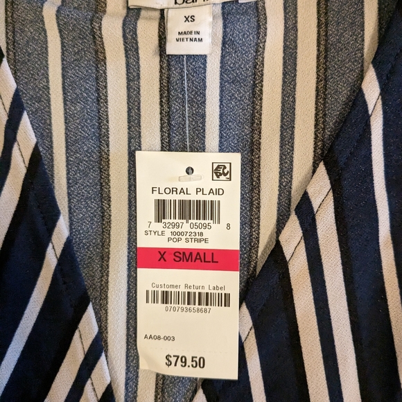 BAR III NAVY BLUE/WHITE DRESS - Picture 10 of 10